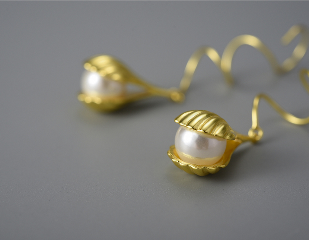 Celestial Shell Cascade Earrings
