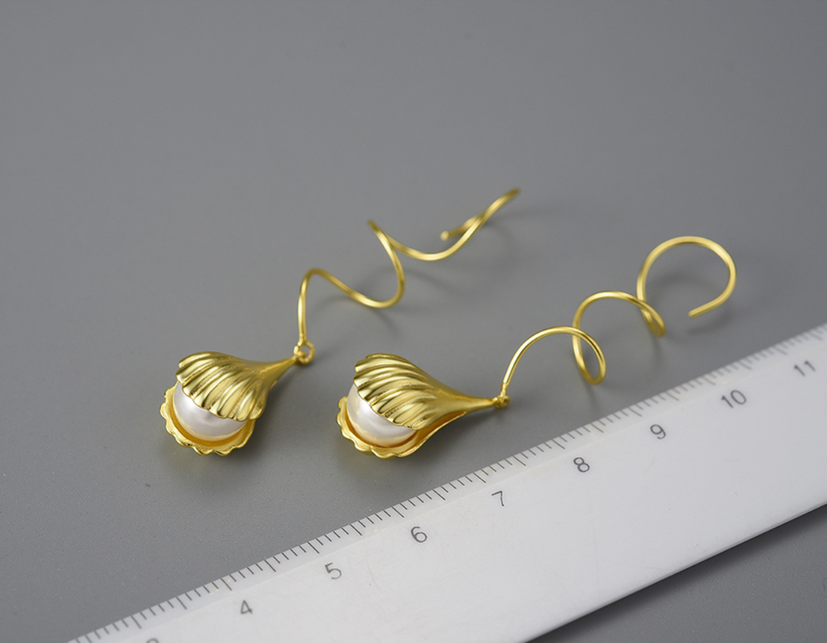 Celestial Shell Cascade Earrings