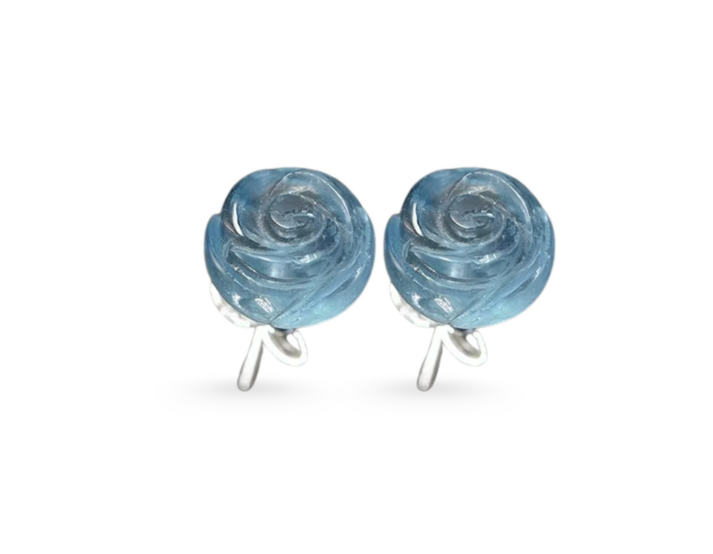 Celestial Aqua Bloom Earrings