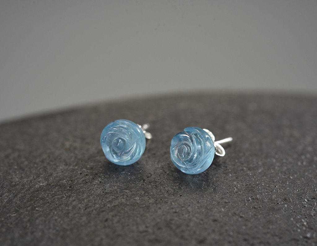 Celestial Aqua Bloom Earrings