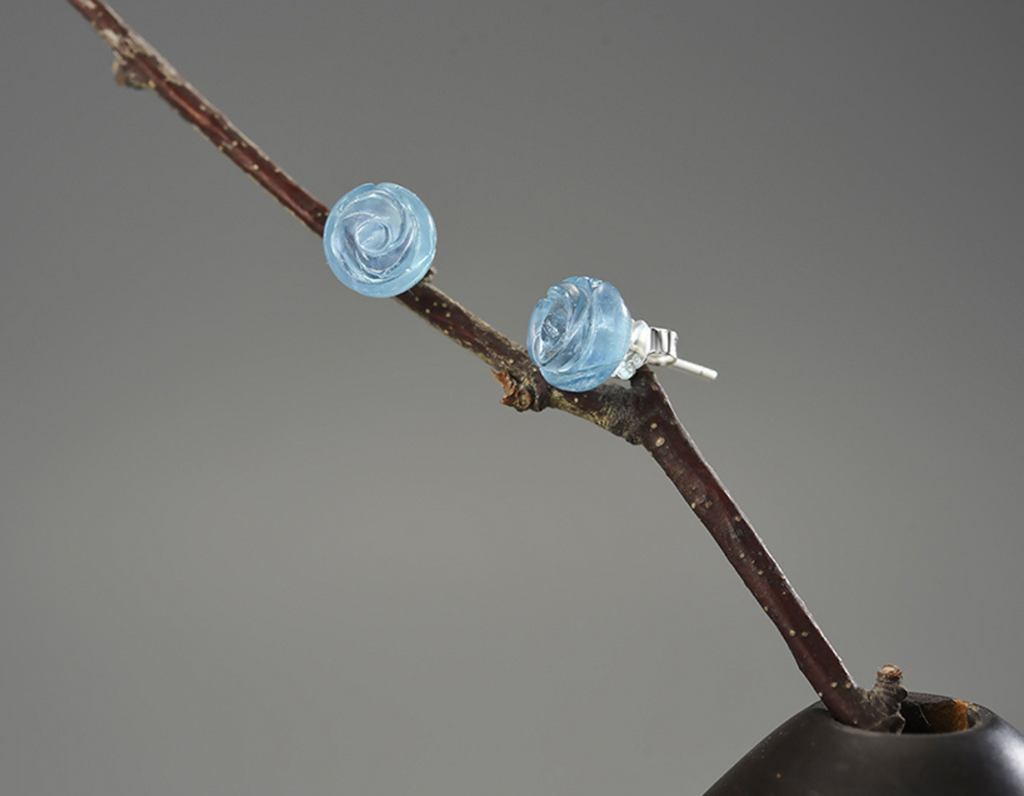 Celestial Aqua Bloom Earrings