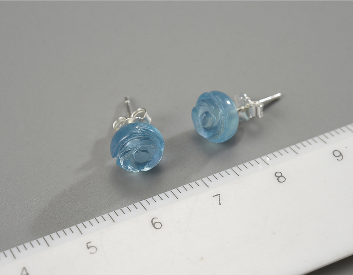 Celestial Aqua Bloom Earrings