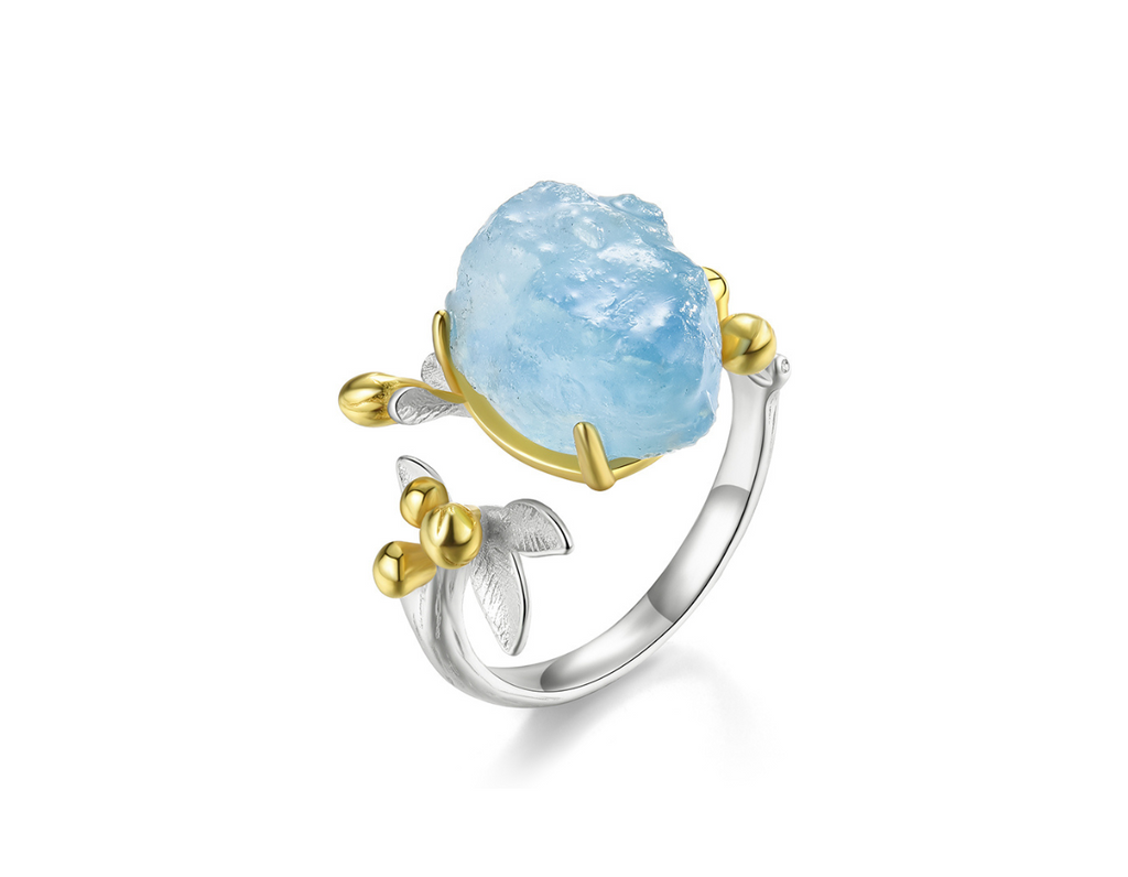 “Azure Bloom Ring”