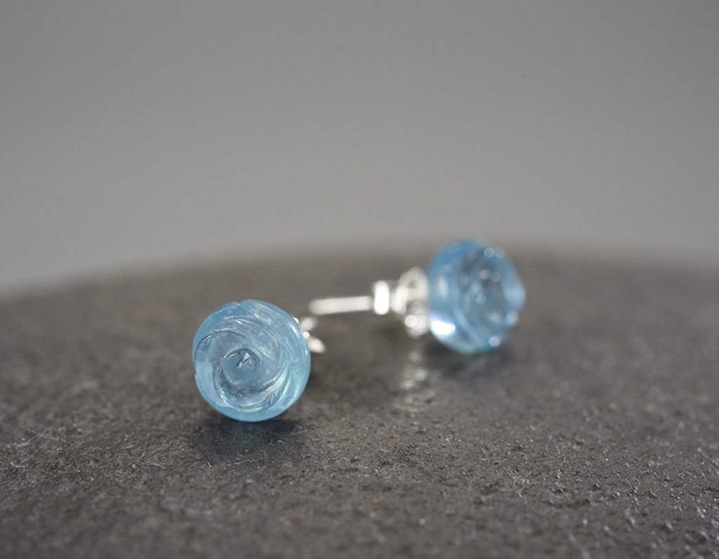 Celestial Aqua Bloom Earrings