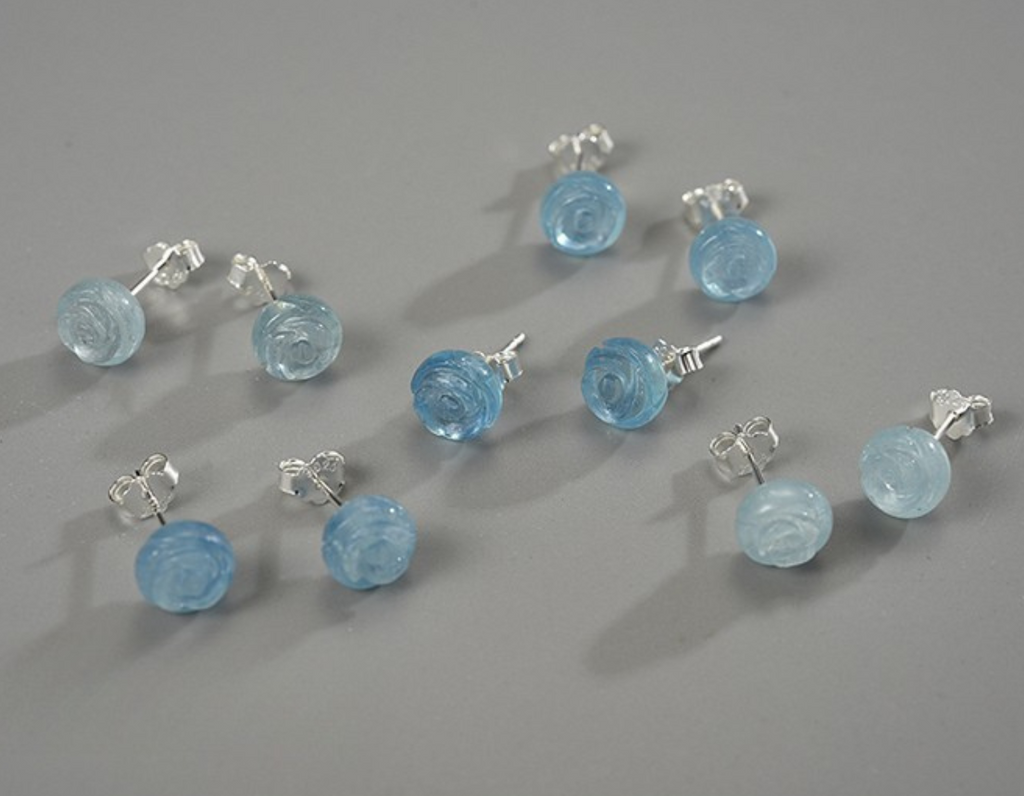 Celestial Aqua Bloom Earrings
