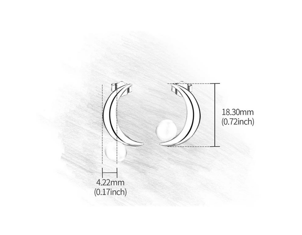 Luna Pearl Asymmetry Earrings