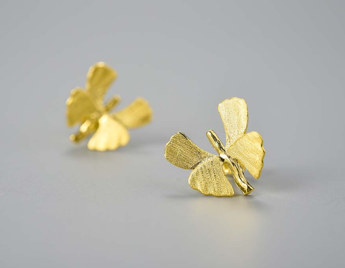 Ginkgo Serenade Studs