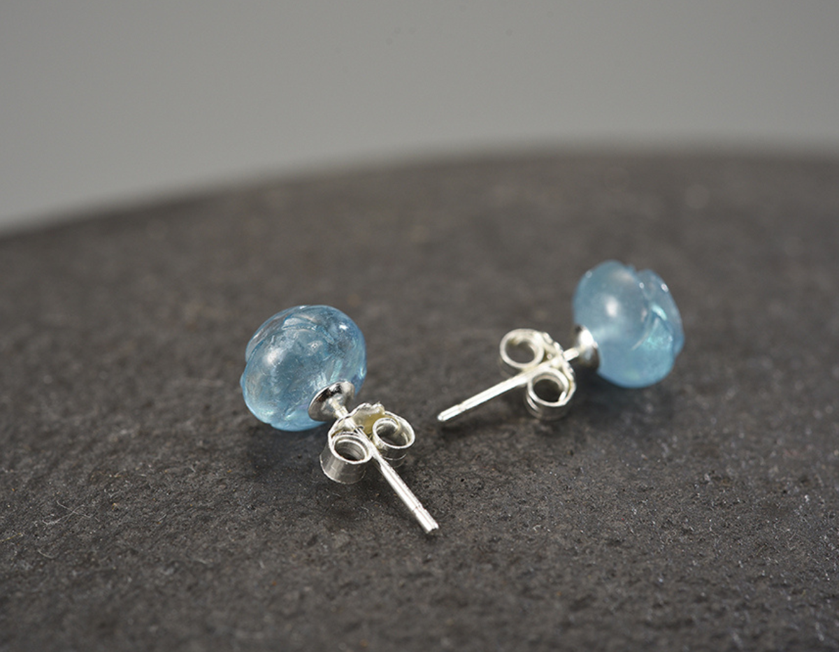 Celestial Aqua Bloom Earrings