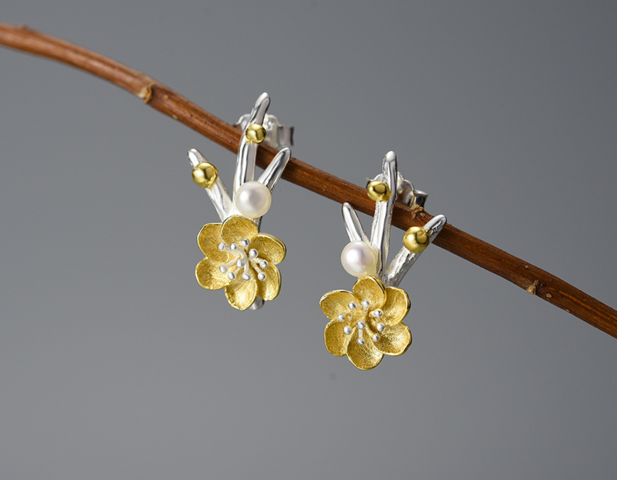 Elysian Frost Petals Earrings