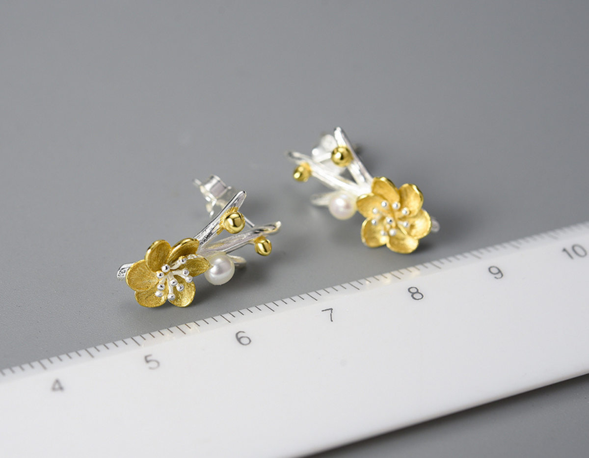 Elysian Frost Petals Earrings