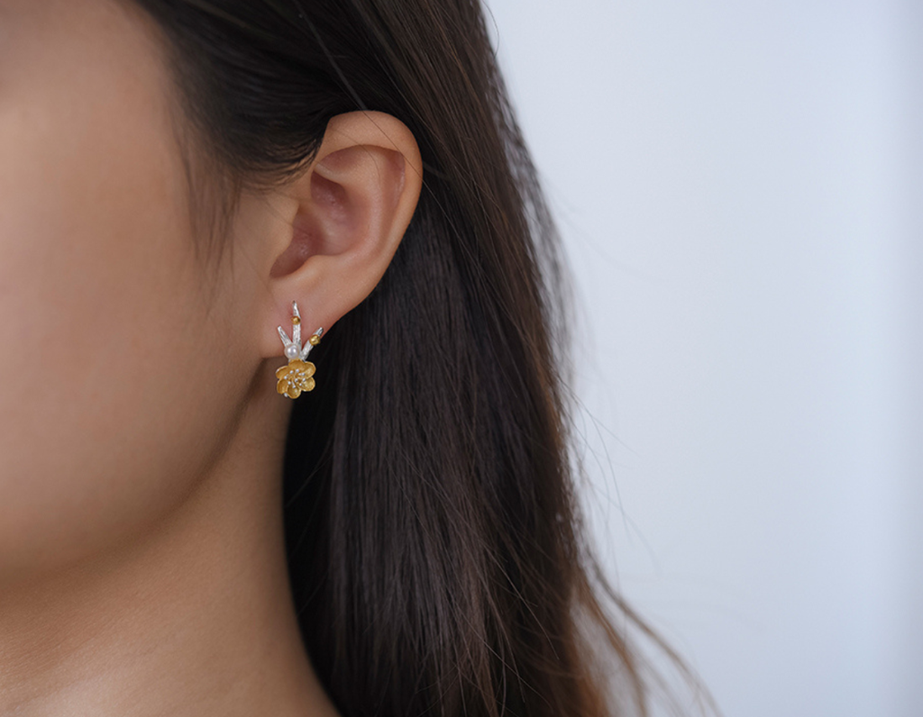 Elysian Frost Petals Earrings