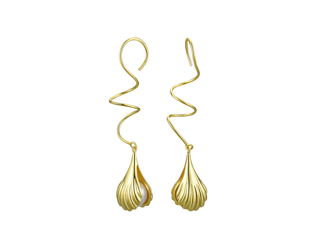 Celestial Shell Cascade Earrings