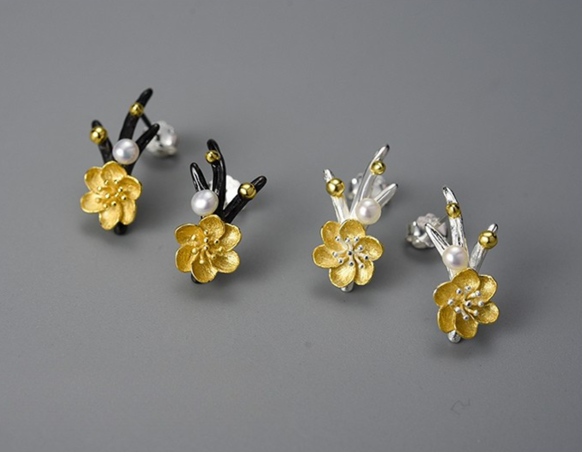 Elysian Frost Petals Earrings