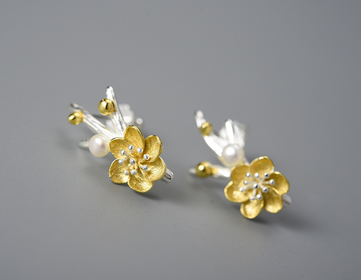 Elysian Frost Petals Earrings