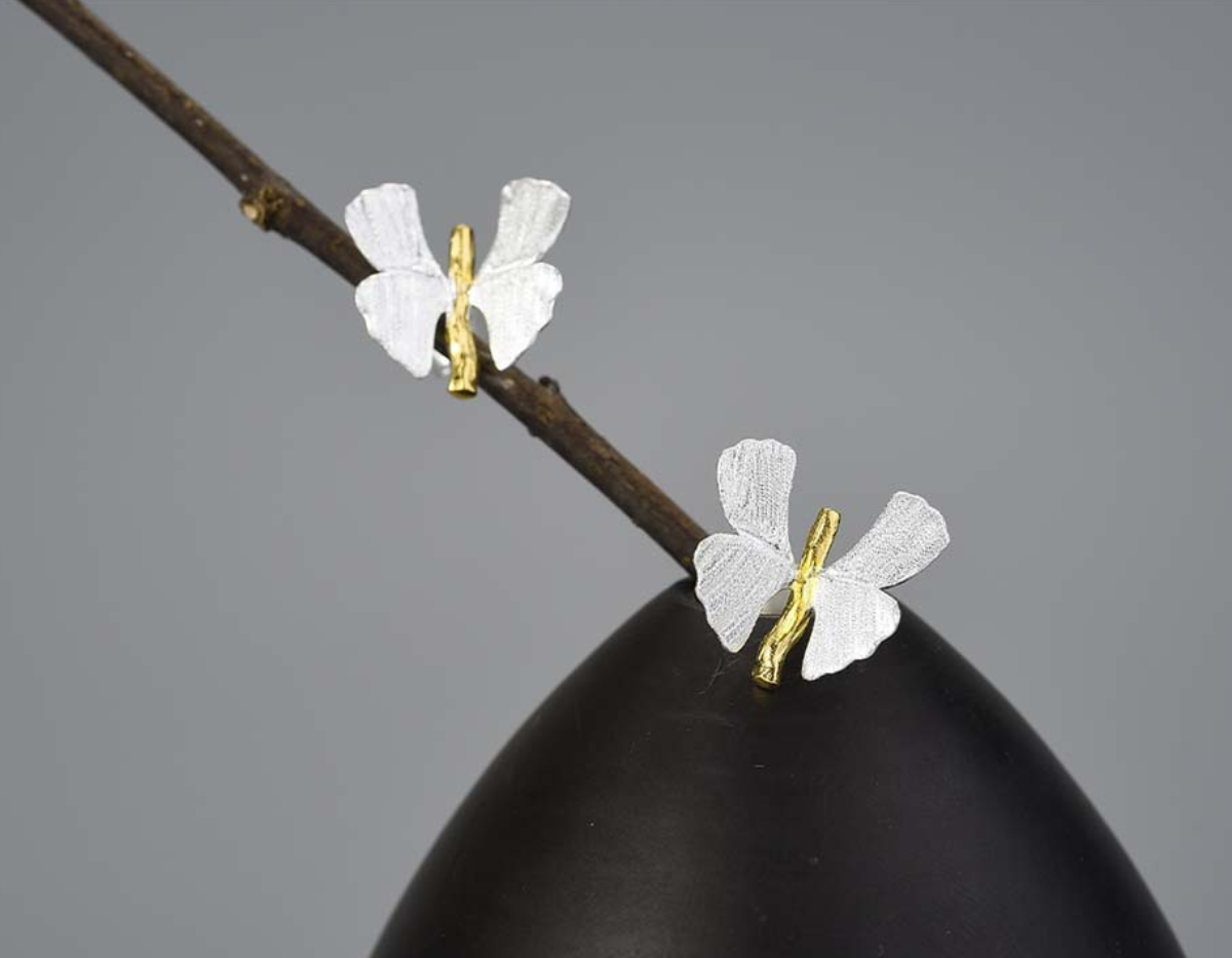 Ginkgo Serenade Studs