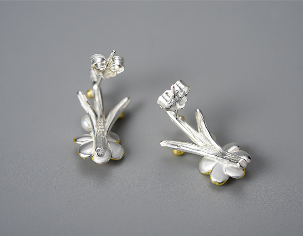 Elysian Frost Petals Earrings