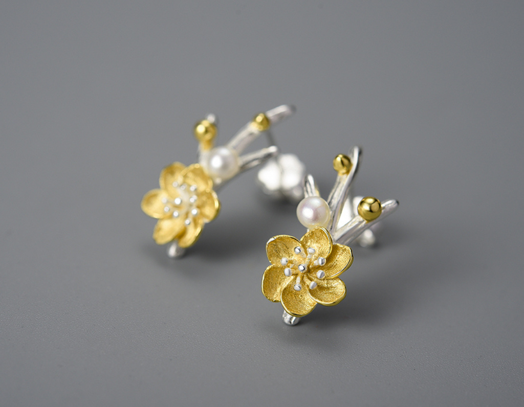Elysian Frost Petals Earrings