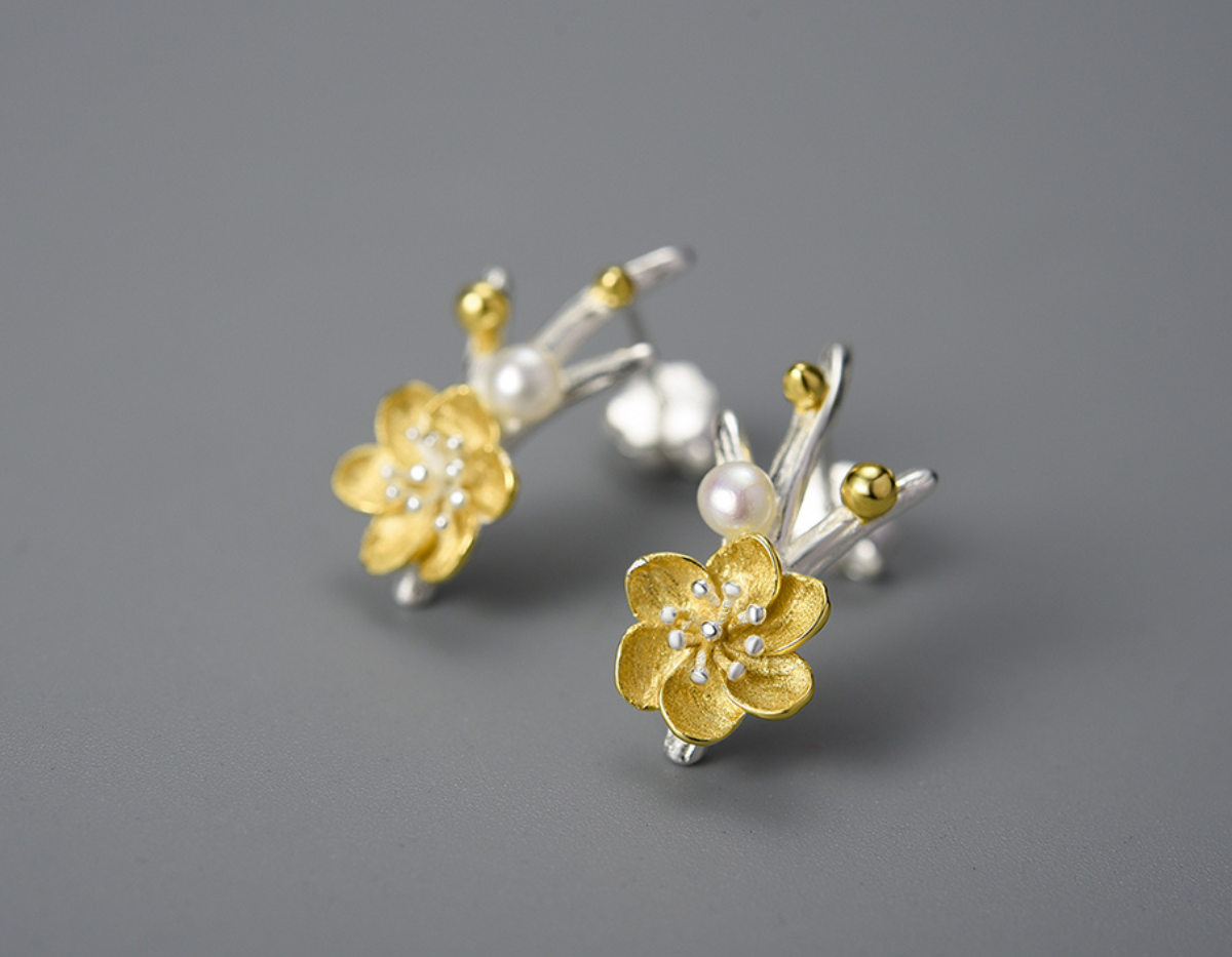 Elysian Frost Petals Earrings