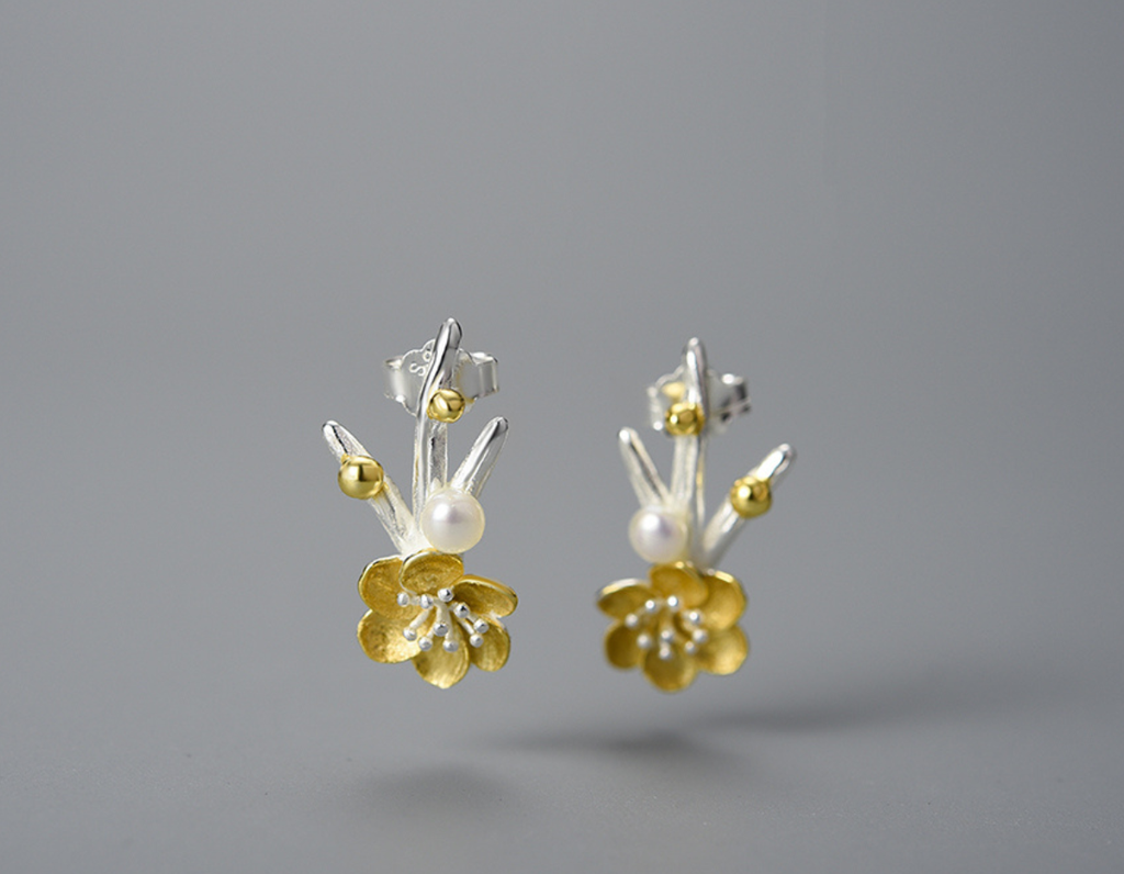 Elysian Frost Petals Earrings