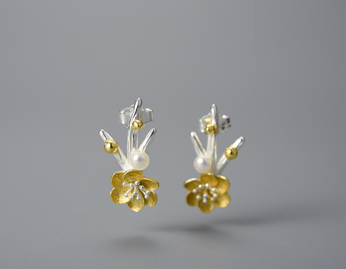 Elysian Frost Petals Earrings