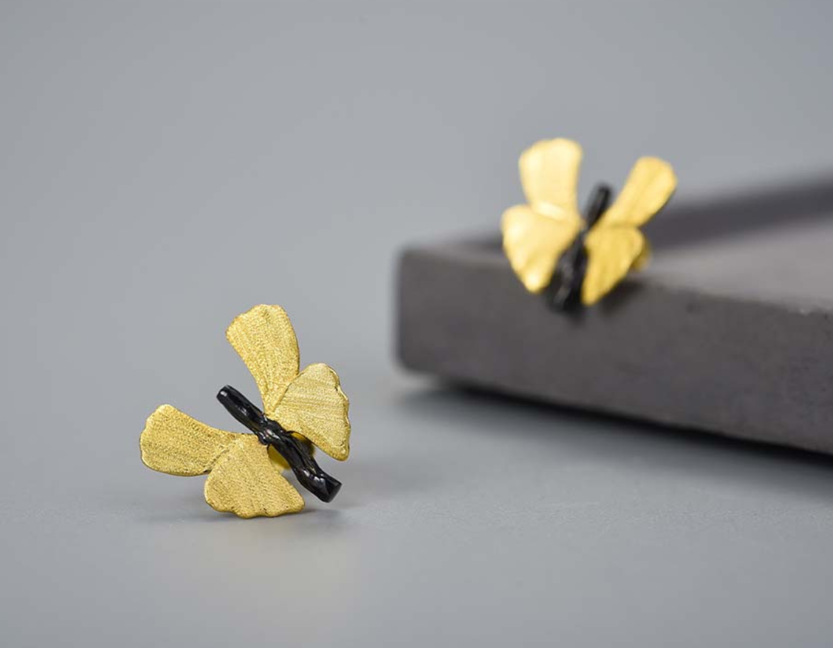 Ginkgo Serenade Studs
