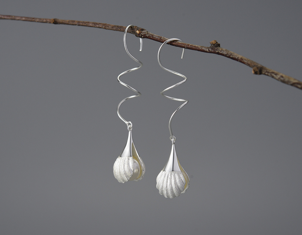 Celestial Shell Cascade Earrings
