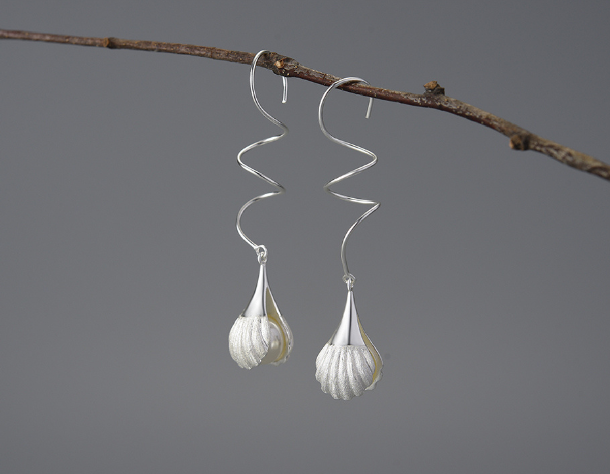 Celestial Shell Cascade Earrings