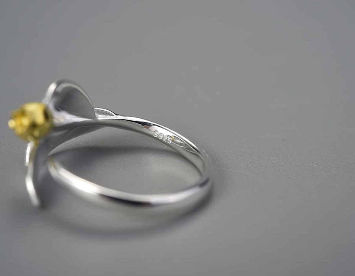 Crimson Leaf Embrace Ring