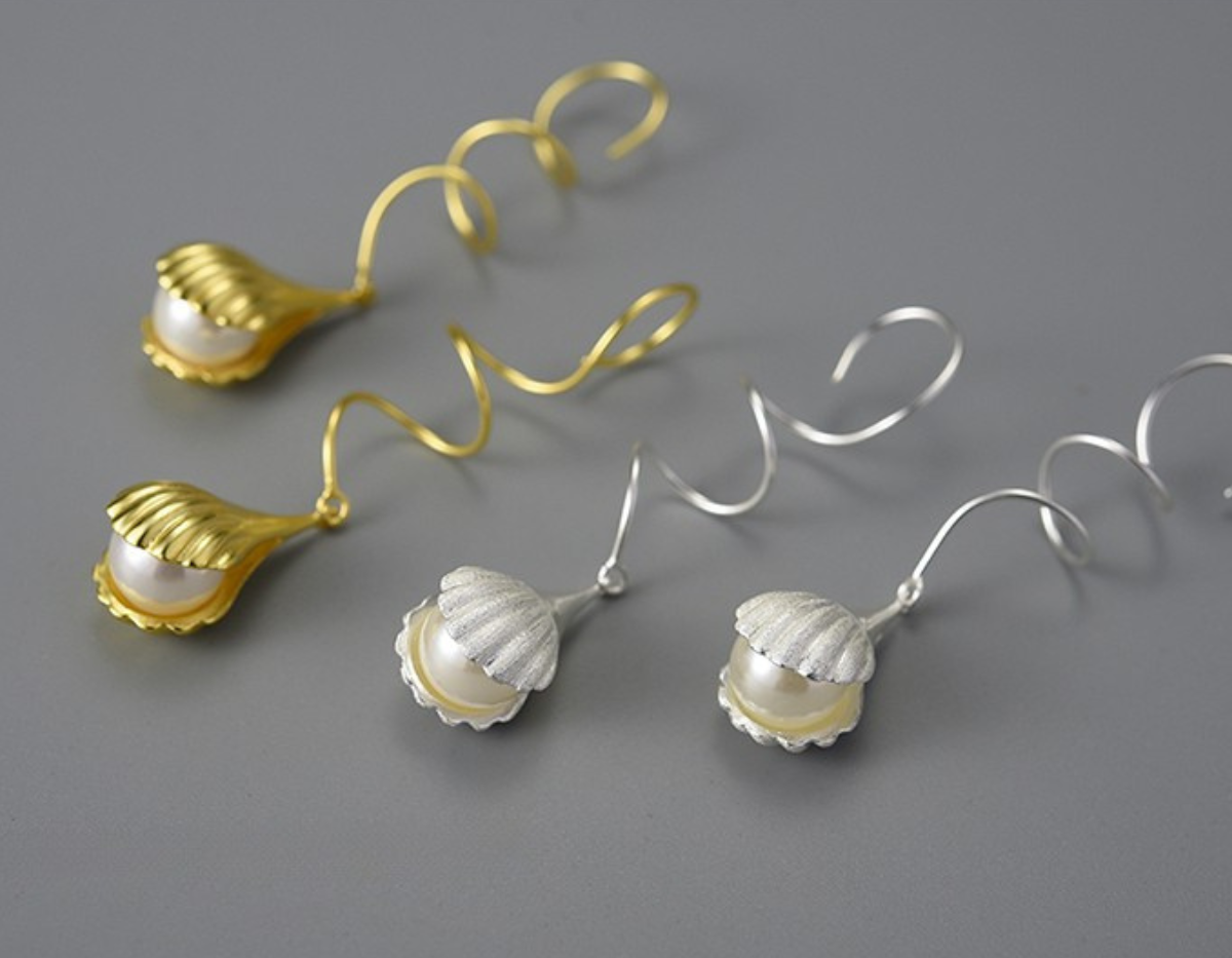 Celestial Shell Cascade Earrings