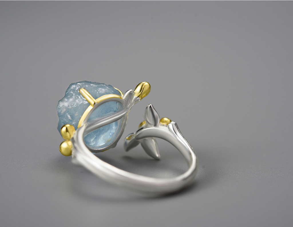 “Azure Bloom Ring”