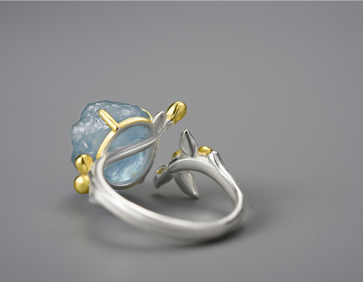 “Azure Bloom Ring”