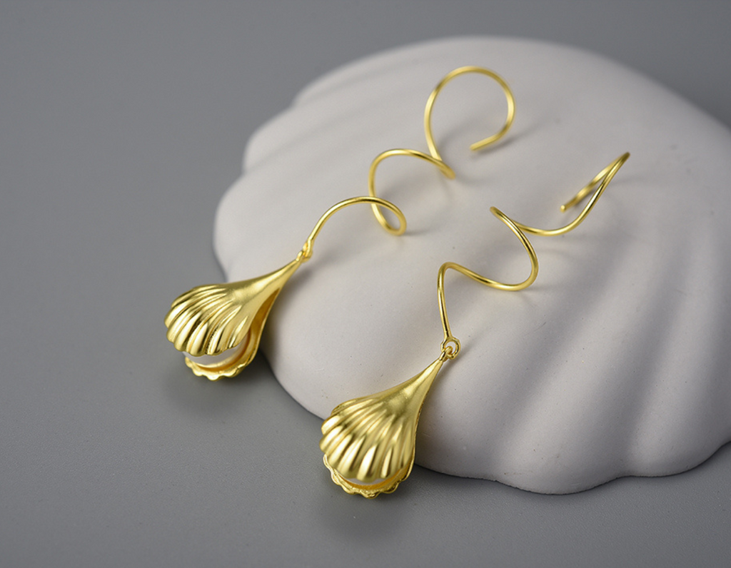 Celestial Shell Cascade Earrings