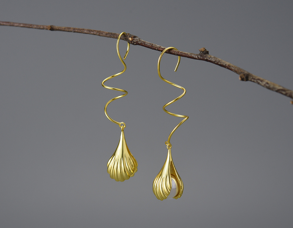 Celestial Shell Cascade Earrings