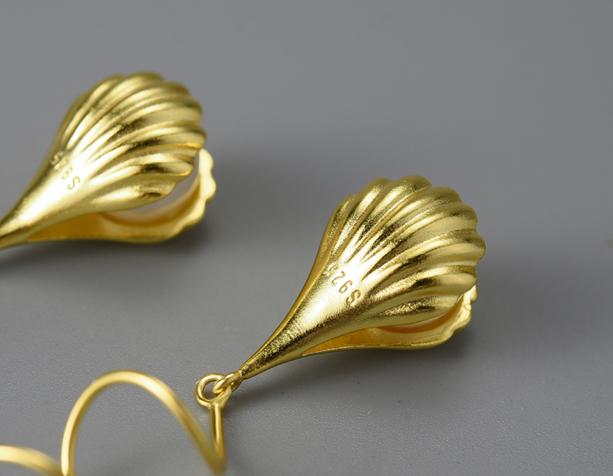 Celestial Shell Cascade Earrings