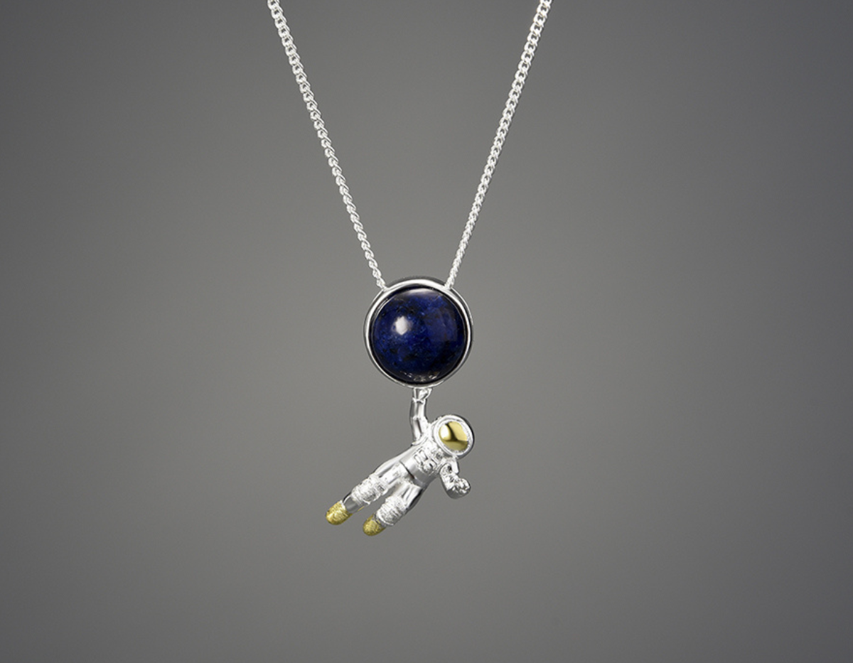 Celestial Lapis Embrace Pendant