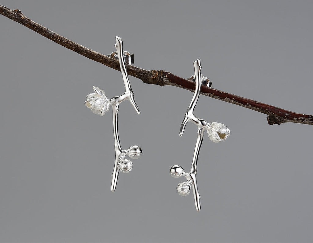 Solstice Plum Petal Earrings