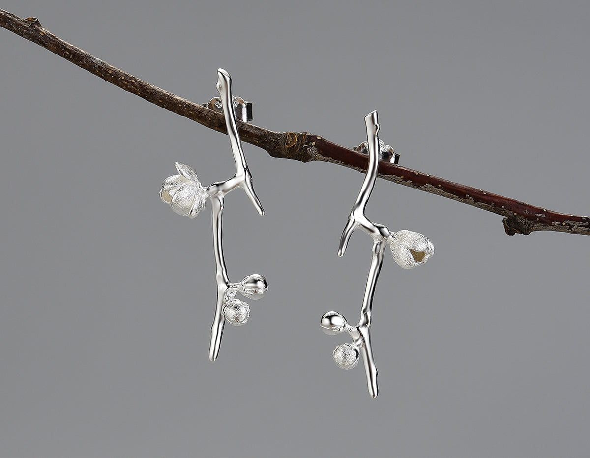 Solstice Plum Petal Earrings