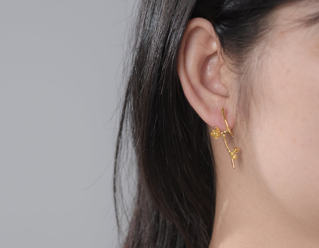 Solstice Plum Petal Earrings