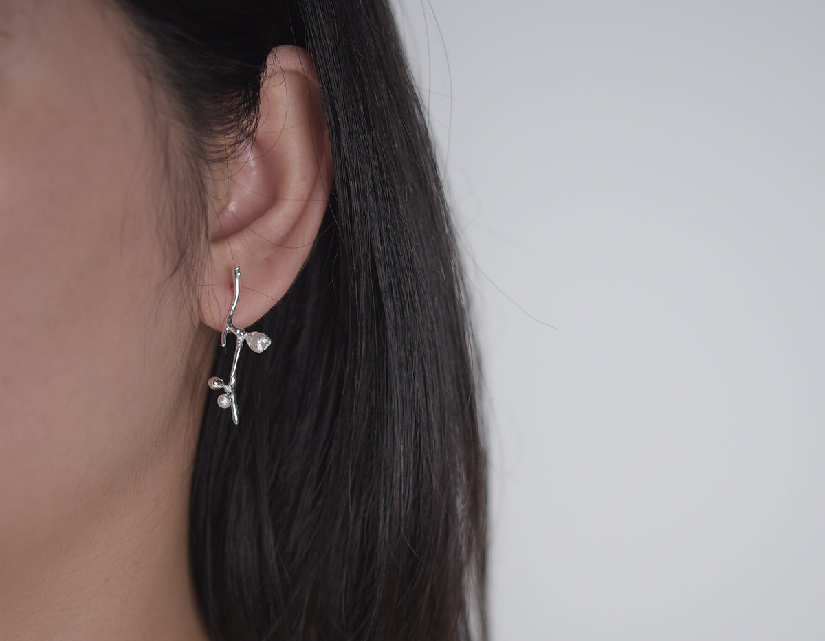 Solstice Plum Petal Earrings