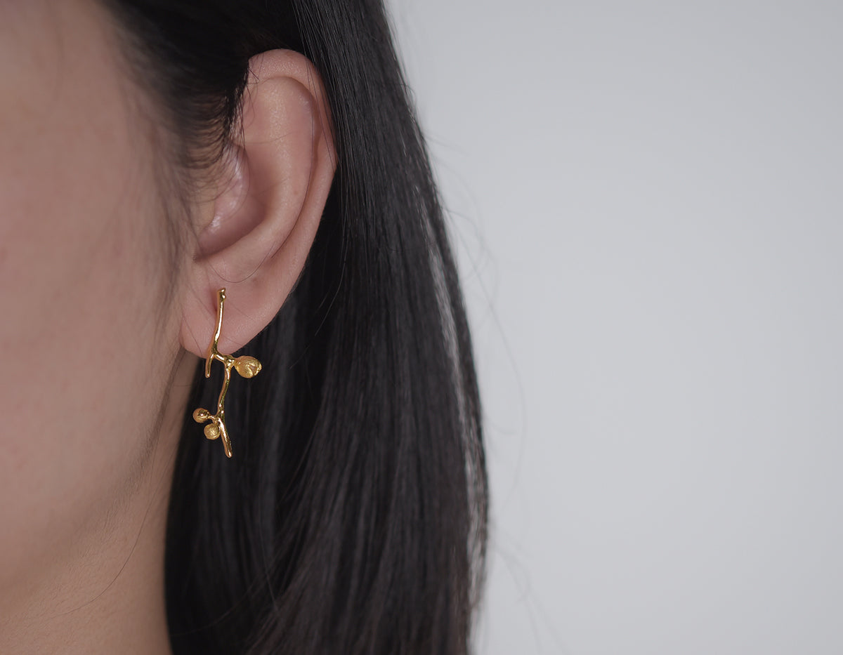 Solstice Plum Petal Earrings