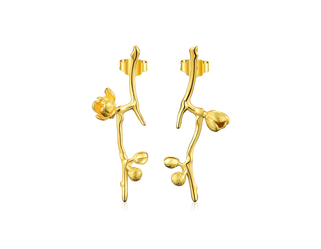 Solstice Plum Petal Earrings