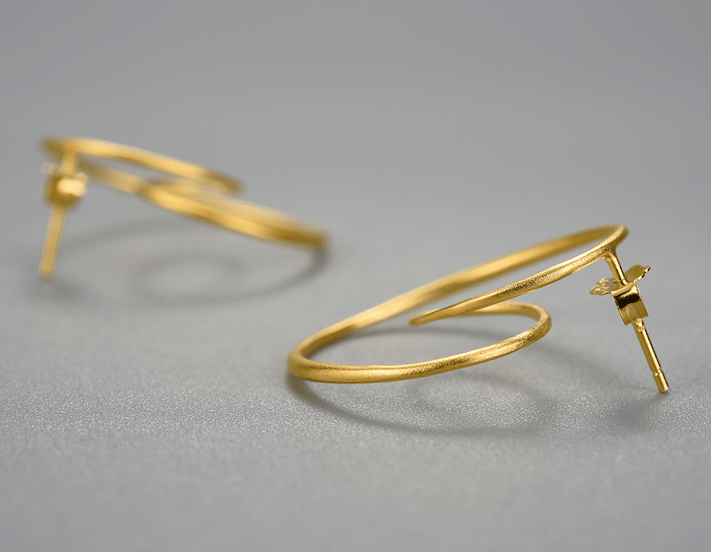 “Celestial Spiral Earrings”