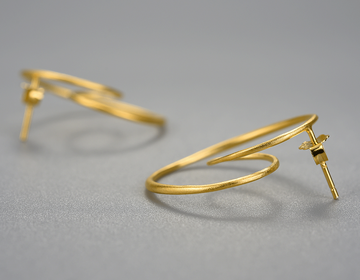 “Celestial Spiral Earrings”