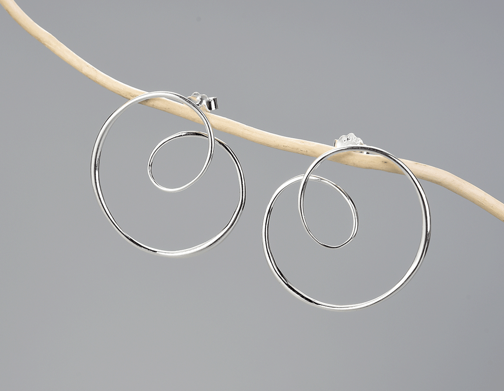 “Celestial Spiral Earrings”