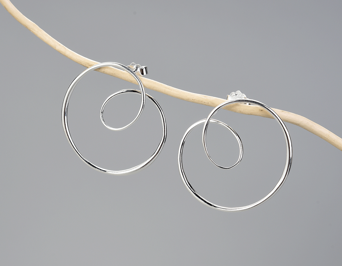 “Celestial Spiral Earrings”