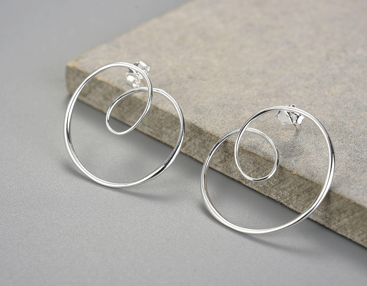 “Celestial Spiral Earrings”