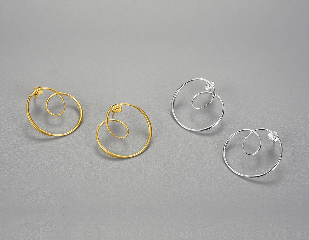 “Celestial Spiral Earrings”
