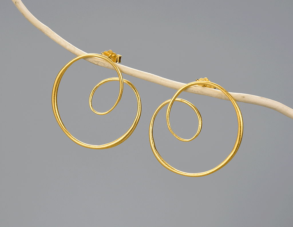 “Celestial Spiral Earrings”