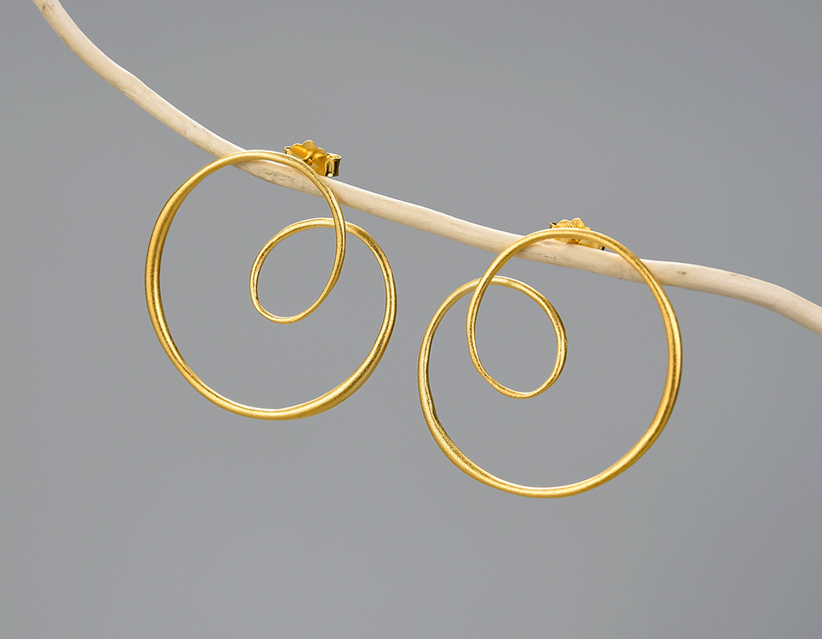 “Celestial Spiral Earrings”