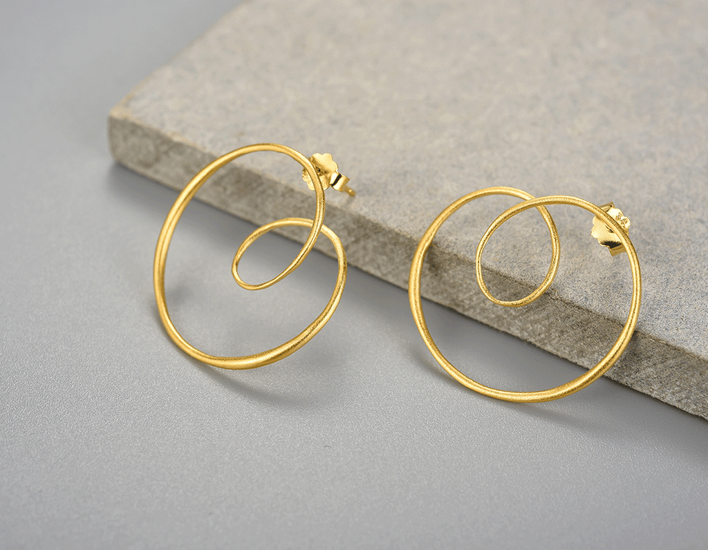 “Celestial Spiral Earrings”